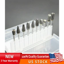10X Dental Steel Carbide Burs 2.35mm Shank for Polishing Drill