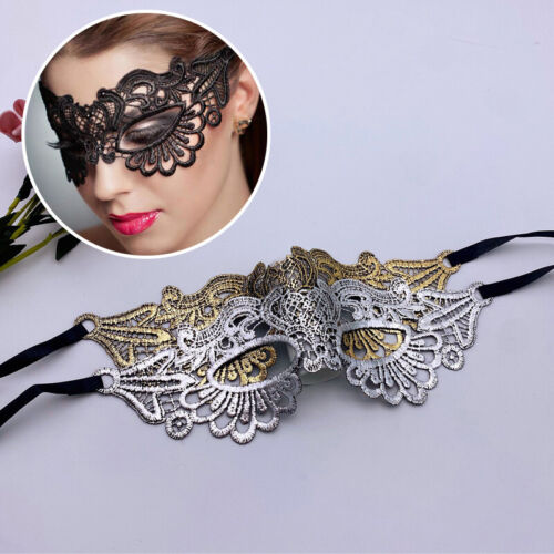 Sexy Eye Mask Eye Patch Half Face Eyeshade Cosplay Masks Lace Masquerade Mask♪ - Picture 3 of 17