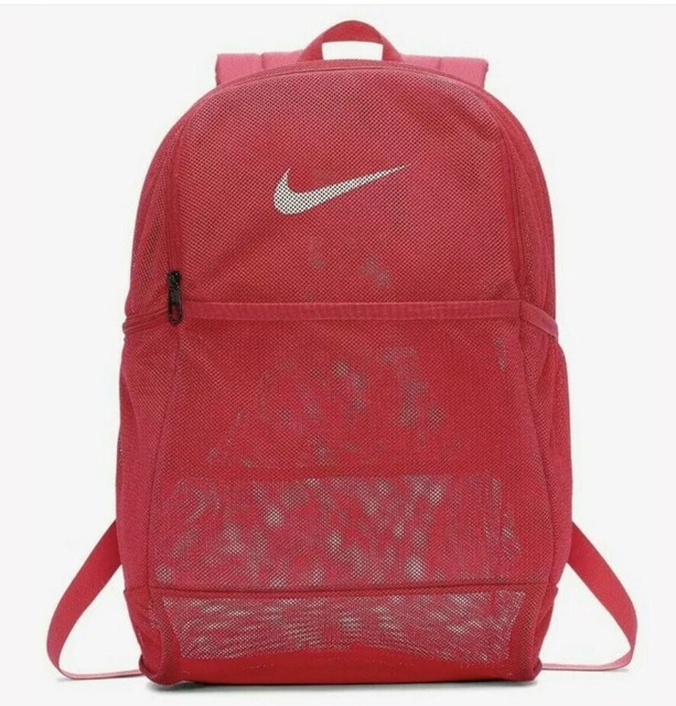 pink mesh backpack