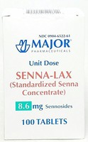 Major Senna Natural Vegetable Laxative 8.6mg 100 Tablets Each on sale Major Senna Natural Vegetable Laxative 8.6mg 100 Tablets Each on sale