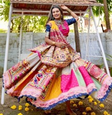 Beautiful Multicolor Navratri Lehenga Choli For Women By Aadat Export