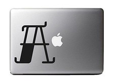 Tattoo Alphabet A-Z Black Vinyl Decal Sticker for 13" Macbook Laptop Computer
