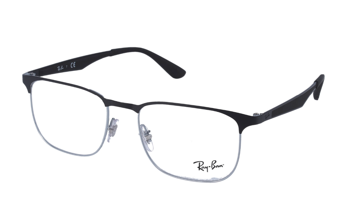 New RAY-BAN Eyeglasses RB 6363 2861 54-18 Black & Silver Frames w