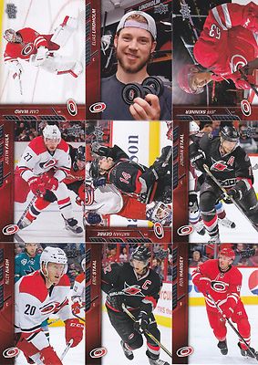 Carolina Hurricanes 2015-16 Upper Deck Complete Series 1 & 2 Team Set 12 Cards 
