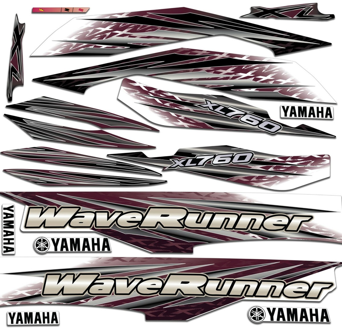 1999 Yamaha XL760 wave runner decals stickers Waverunner 760