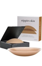 B-SIX Nippies Skin Sz 1 3" A-C Cups Adhesive Reusable Nipple Cover in Coco