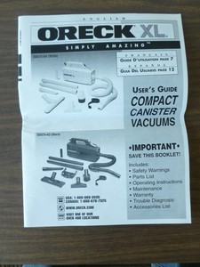 oreck xl21 manual