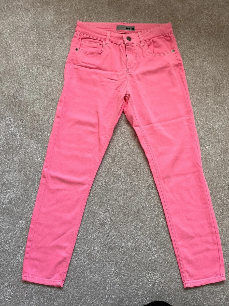 Topshop Moto Jeans Size 10 Pink