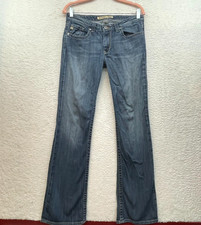 Big Star Jeans Womens 29L Blue Maddie Boot Leg Denim Y2K 90s Retro Embroidered