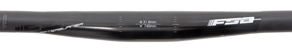 Guidão de bicicleta FSA Afterburner liga plana Mtn 31,8 x 740mm 9° varredura traseira com ESI - Imagem 4 de 4