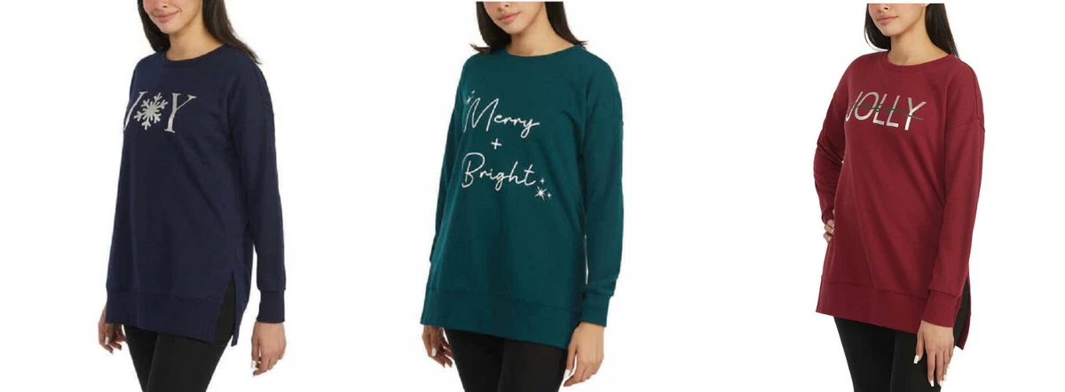 Ellen Tracy Ladiesu0026#039; Holiday Sweatshirt | eBay