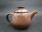 Frankoma Pottery Teapot with lid 6J brown