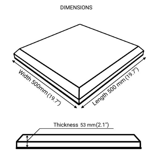 (2 Pack) - Schallabsorptions-Diffusor-Akustikplatte "Wave" | 50x50x5,5cm | - Bild 13 von 18
