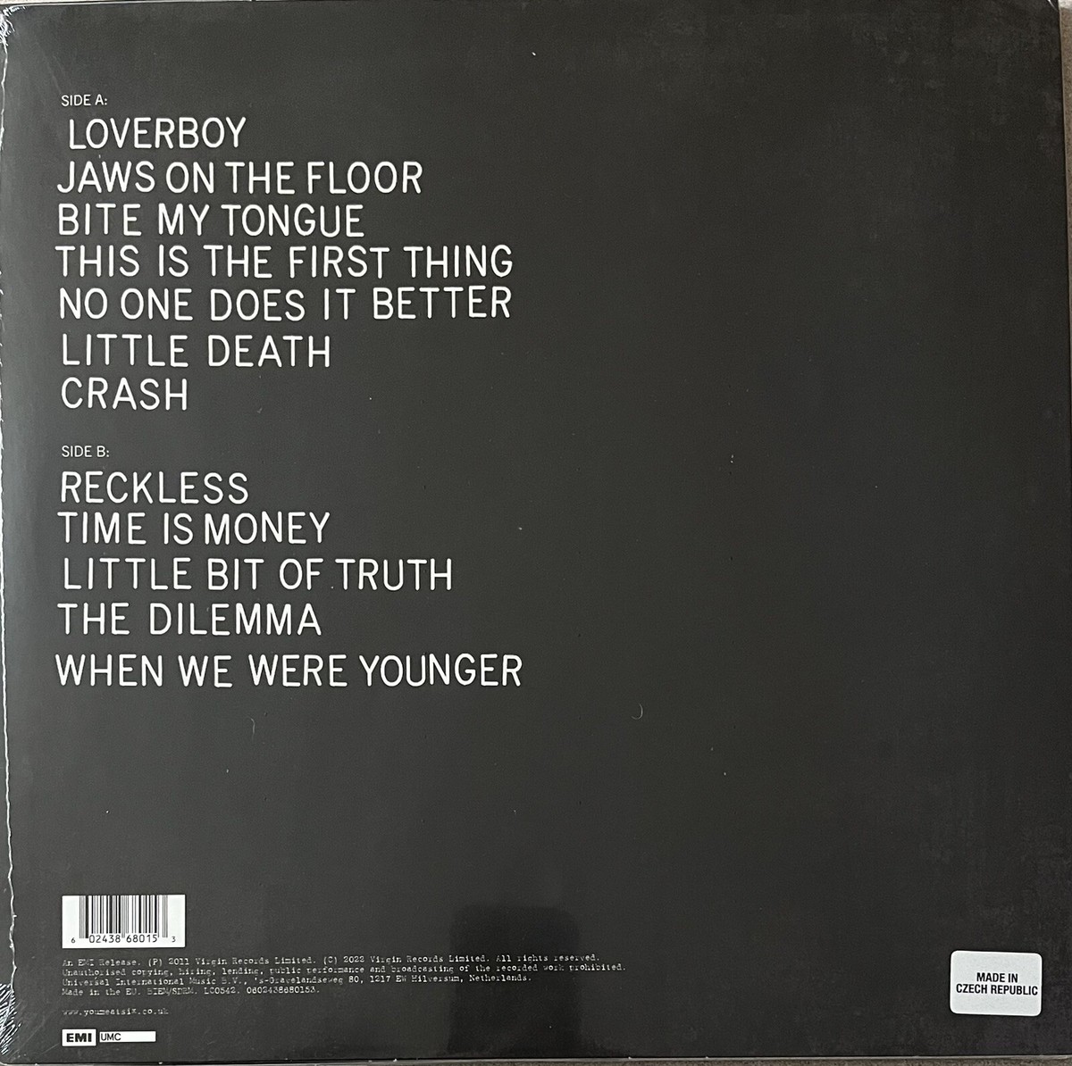 欧3discs LP You Me At Six Sinners Never Sleep (10th Anniversary Edition) 3868010 EMI /00920 You Me At Six Sinners Never Sleep 10th Anniversary Edition