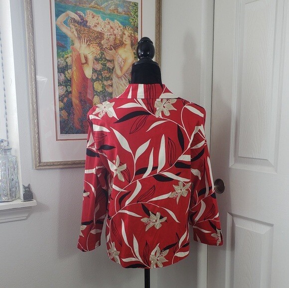 Westbound Floral Print Statement Jacket sz Medium - image 4