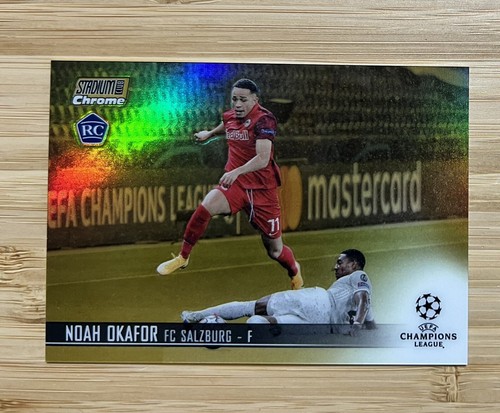 Noah Okafor Rookie RC Salzburg Topps Stadium Club Chrome Soccer Gold /50 Rare - 第 1/2 張圖片