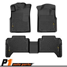 TPE Floor Mats Liner Fit For 2005-2015 Toyota Tacoma Crew Cab All Weather
