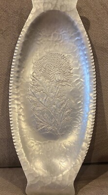 Trade Continental Silverlook Hand Wrought #571 Dandelion Bread Tray Hammered