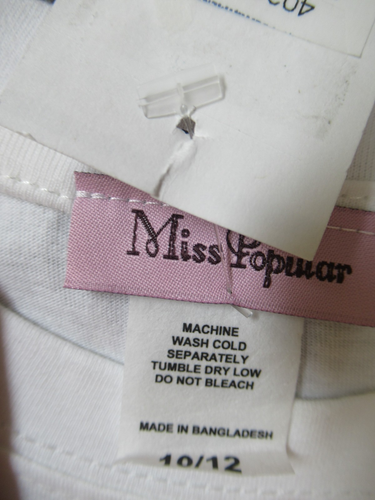 NWT! Miss Popular Girls Size 10/12 Bear T-Shirt - Picture 6 of 7