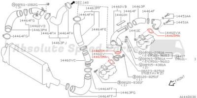 NEW NISSAN OEM Turbo Inlet & Outlet Gasket for RB26DETT GTR
