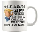 Funny Fantastic Cat Dad Coffee Mug, Cat Dad Trump Gifts, Best Cat Dad Birthday