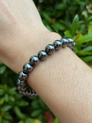 2Pcs Hematite Crystal Bracelet Protection Magnetic Hematite Bracelet Weight loss - Picture 4 of 5