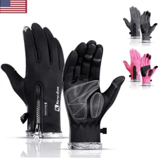 Winter Warm Men Gloves Windproof Touch Screen Waterproof Driving Cycling Gloves