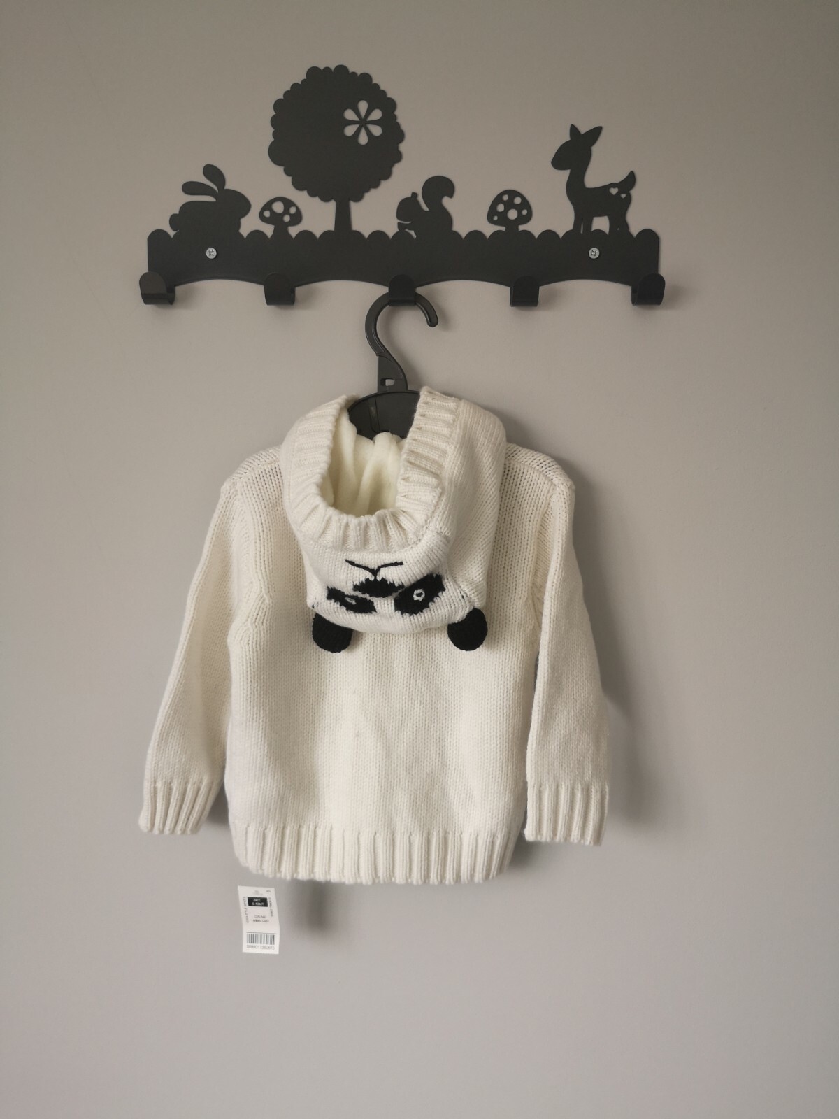 BNWT panda Hoody 9-12m Unisex image 2