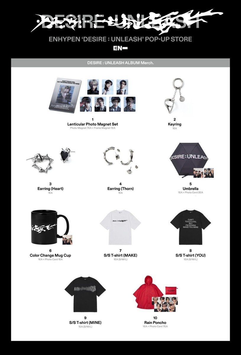 In Stock] ENHYPEN 엔하이픈 [ DESIRE : UNLEASH ] POP-UP STORE