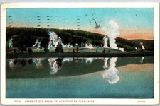 1930 Yellowstone National Park WY-Wyoming, Upper Geyser Basin, Vintage Postcard