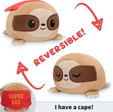 TeeTurtle The Original Reversible Sloth Plushie Super Dad Gift for Dad