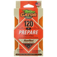 Gator 7301 Super Sanding Sponge, 120 Grit Fine, AlumiNext, 3 x 5 x 1"