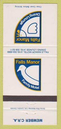 Matchbook Cover - Falls Manor Resort Restaurant Niagara Falls ON 30 Strike - 第 1/1 張圖片