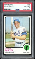 1973 Topps Baseball #305 Willie Mays PSA 8