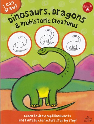 Learn to Draw: Dinosaurs, Dragons & Prehistoric Creatures Paperback Book age 4-8