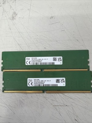 SK Hynix 32GB (2x16GB) 1Rx8 DDR5 PC5-5600B-UA0-1010-XT HMGG78AG8UA081N Tested