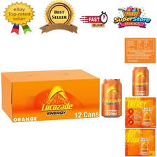 Energy Drink in Orange Flavor - 330ml Cans, 12 Pack for All-Day Refreshment