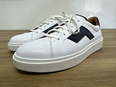 Magnanni ''PHOENIX  White and Navy Luxury Leather Sneaker Size 10M MSRP $425