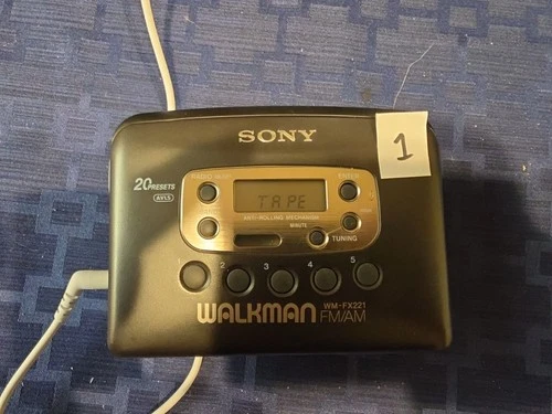 Sony Walkman WM-FX221 AM/FM Radio Cassette Player *New Belt* *Works* **READ**