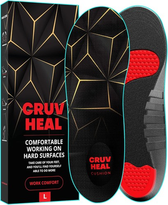 #ad Work Pro Comfort Insoles Shock L Men 8.5 13 Women 9.5 14 Black $49.13