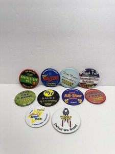 Waffle House 2” Buttons Lot Of 10 Hard To Find
