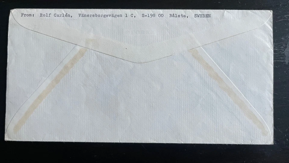 Sweden 1982 Registered Airmail Cover to Nepal – Bålsta to Kathmandu, Multiple Fr - Image 2 of 2
