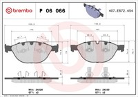 Brembo Bremsbelagsatz Scheibenbremse Prime P 06 066 FüR E63 E61 Bmw E60 E64 5Er