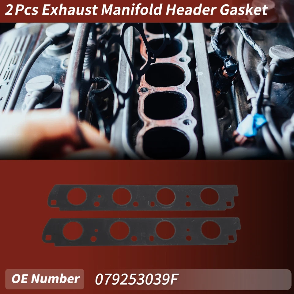 2 Pcs Exhaust Manifold Header Gasket for Audi RS4 B7 2005-2008 No.079253039F Foto 2 de 4