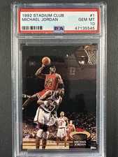 1992 Topps Stadium Club Michael Jordan #1 PSA 10 Chicago Bulls