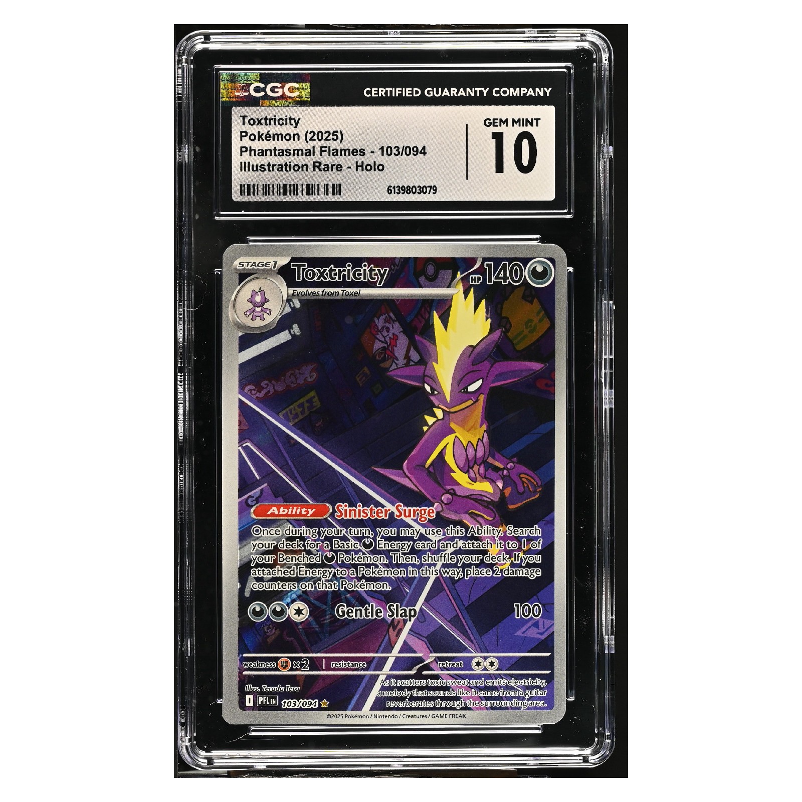 Pokemon TCG Cards - Toxtricity CGC 10 #103/094 Phantasmal Flames - 🚚 Free S/H