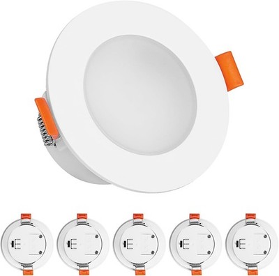 6er Pack LED Einbaustrahler 5W IP65 Bad Deckeneinbauleuchten 3CCT 2700K-6000K
