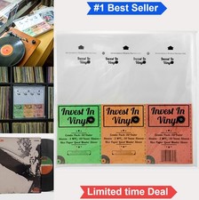 100 LP Sleeves Combo Pack 50 Outer 50 Inner 12 Inch Vinyl Record Anti Static