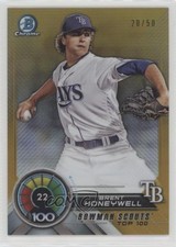 2018 Bowman Scouts' Top 100 Gold Refractor 20/50 Brent Honeywell #BTP-22 0b5
