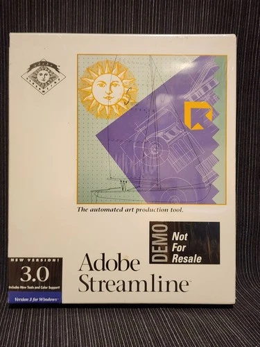 Vintage Adobe Streamline 3.0 Demo Software for Windows - Rare Collector's Item